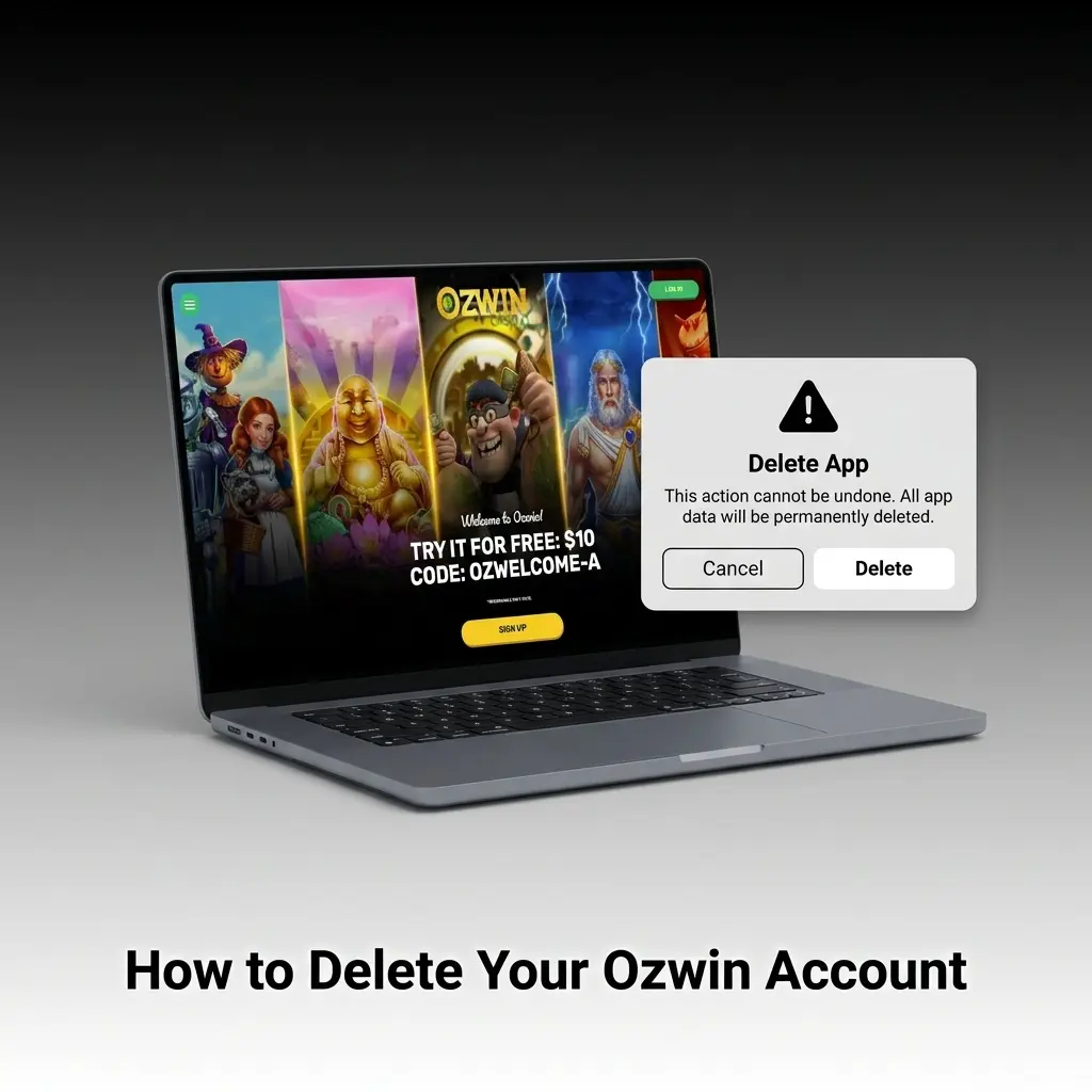 Player closing their Ozwin Casino account