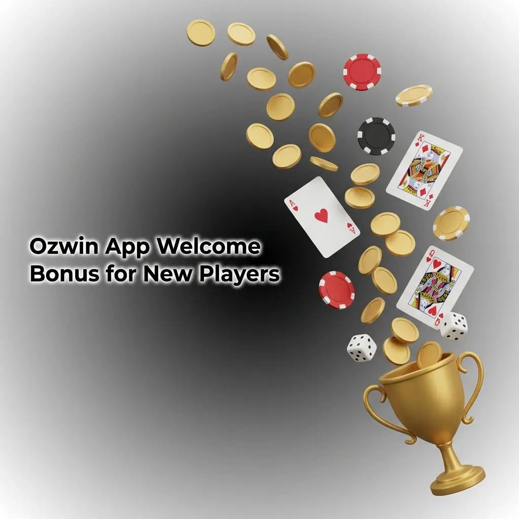 Ozwin App welcome bonus screen for new players