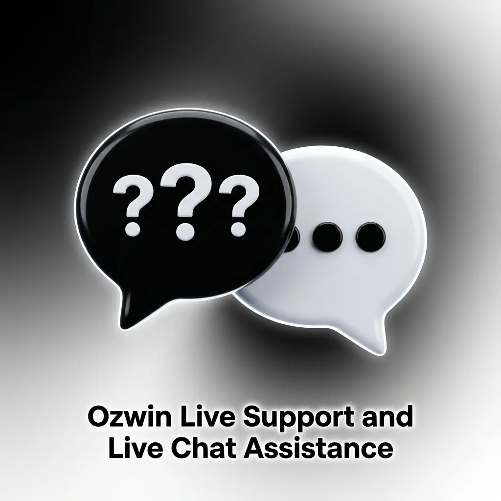 Ozwin live chat support on website and app