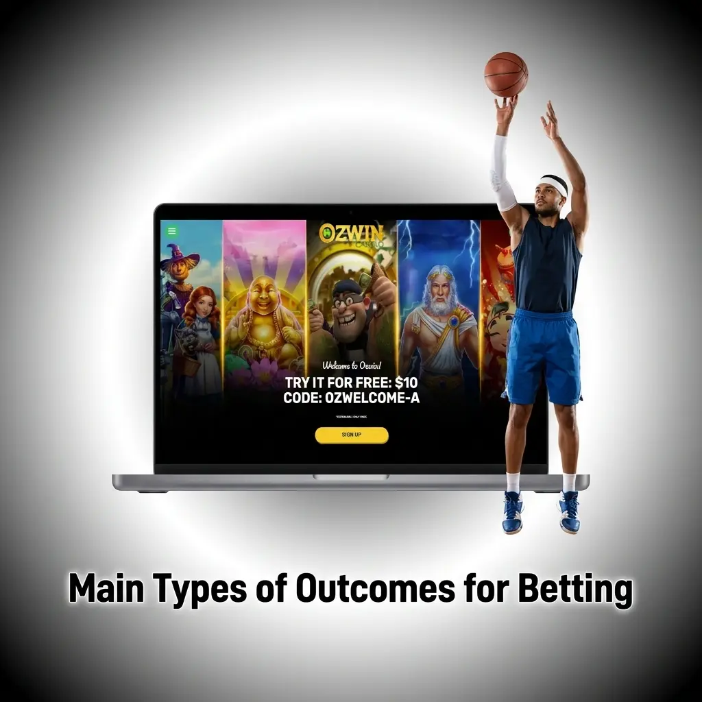 Bet slip showing different outcome types