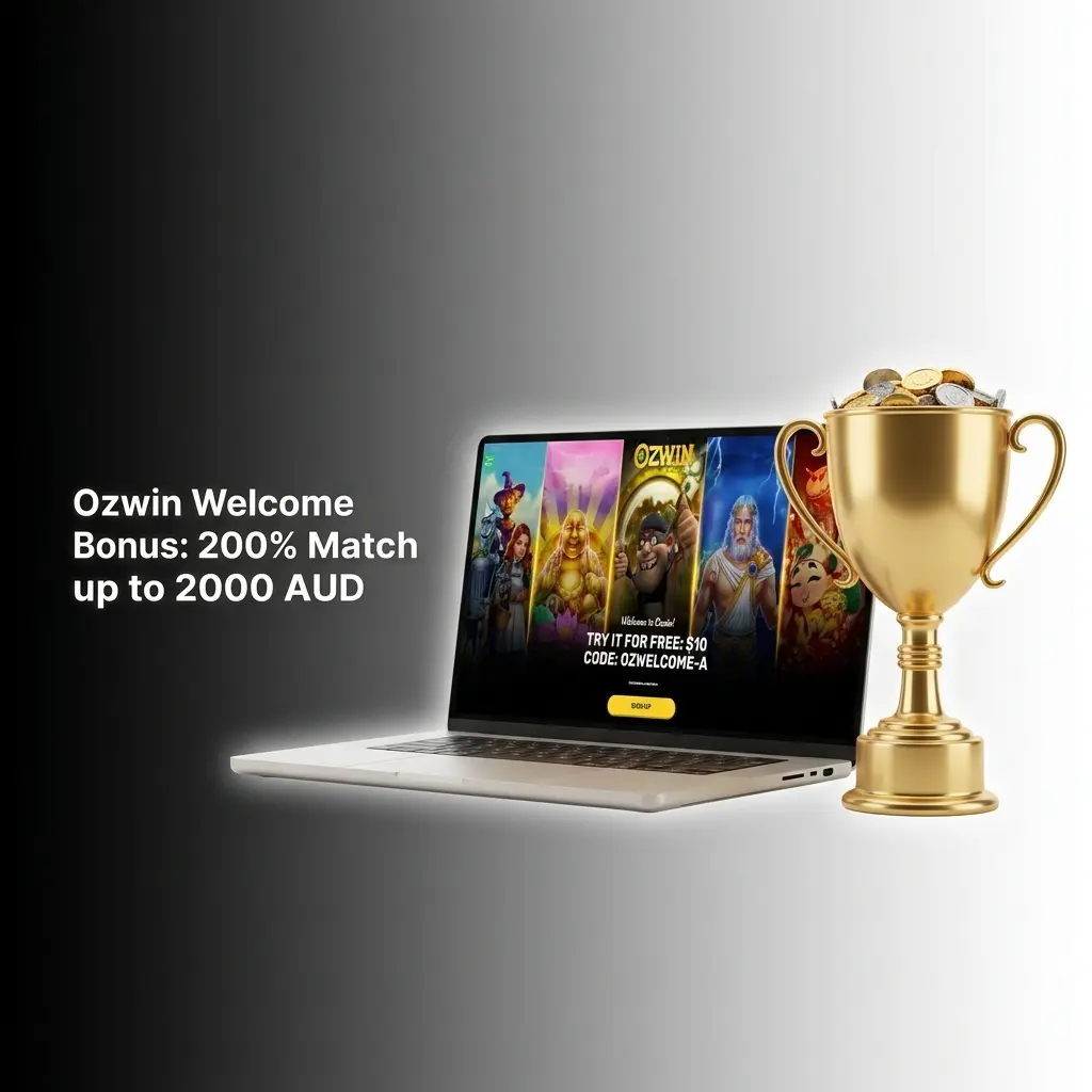 Ozwin Casino welcome bonus 200% match up to 2000 AUD